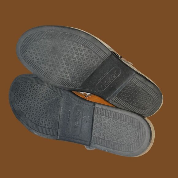 Rieker Anti Stress Brown Leather Mary Jane Shoes Size 39 US 8.5 - Picture 5 of 7